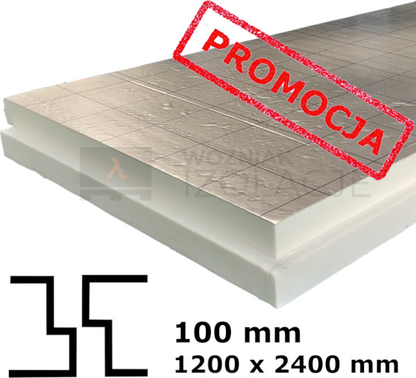 PŁYT IZOLACYJNA PIR AL LAP 100 x 1200 x 2400 mm