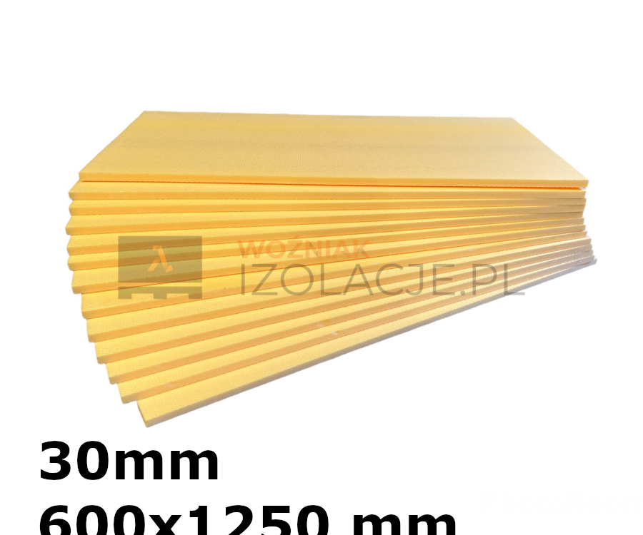Płyty XPS 30x600x1250mm struktura wafla paczka 10,5m2 / 14 płyt