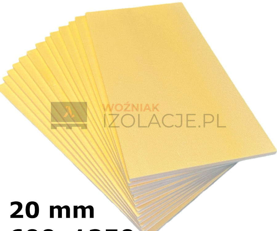 Płyty XPS 20x600x1250mm struktura wafla paczka 15m2 / 20 płyt