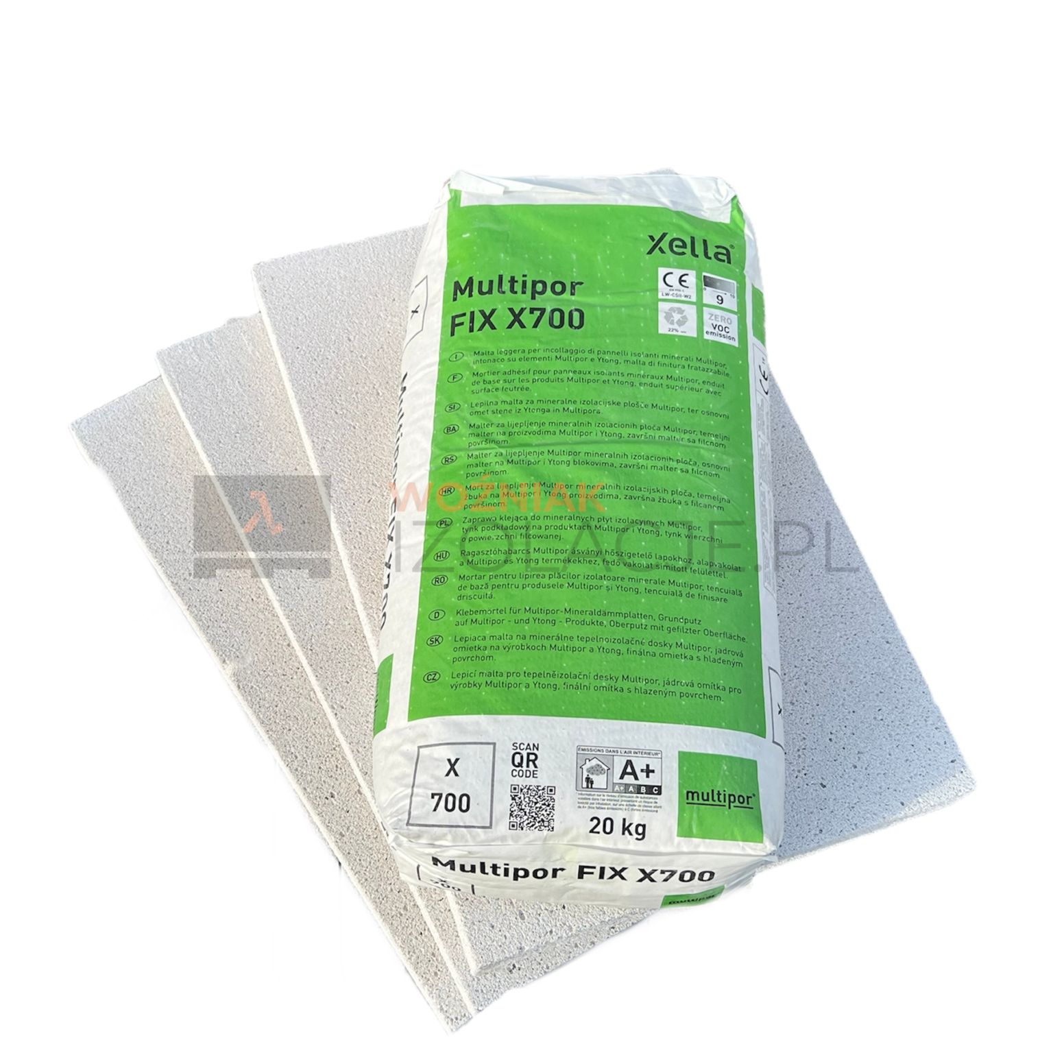 Zaprawa lekka Multipor FIX X700 20kg - wozniakizolacje.pl