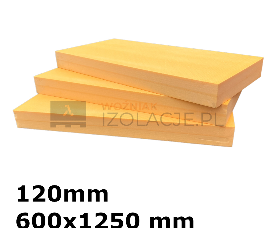 Płyty XPS 120x600x1250mm struktura wafla paczka 2,25m2 / 3płyty