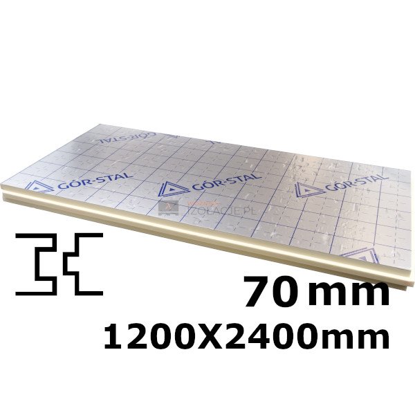 Płyta izolacyjne PIR 1200x2400 mm grubośći 7 cm